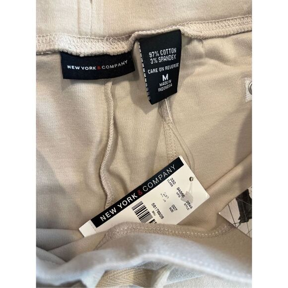 New York & Company Ruched cropped cotton-jersey track pants size M - Picture 10 of 10